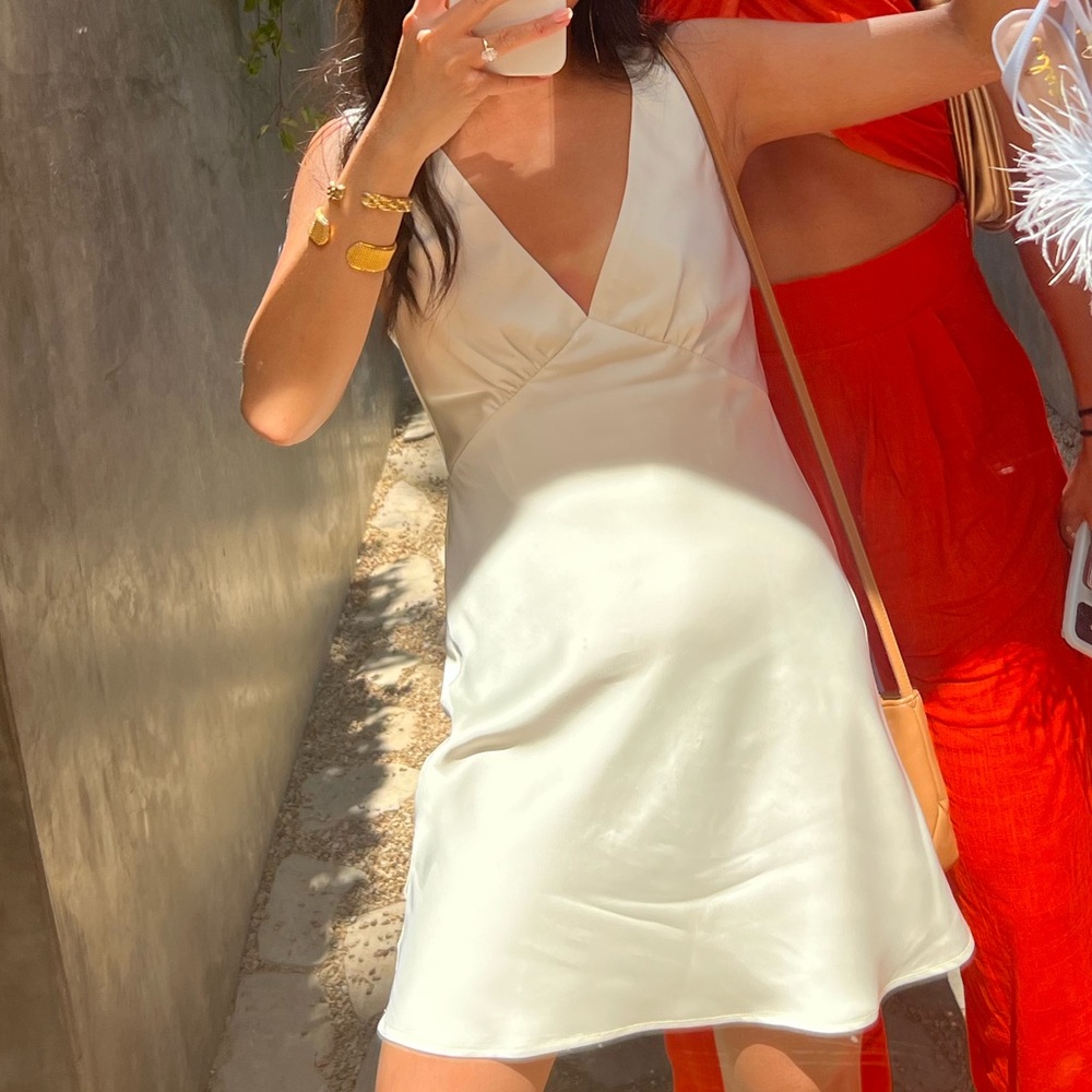Billy J Boutique Cream Silk Dress